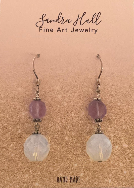 Moonstone, Amethyst and Sterling Silver 925.