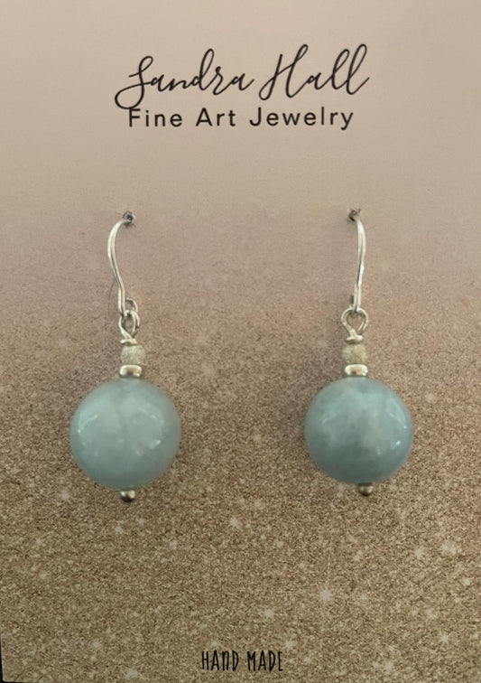 Aquamarine and Sterling Silver 925.