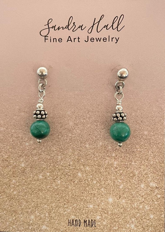 Malachite and Sterling Silver 925.