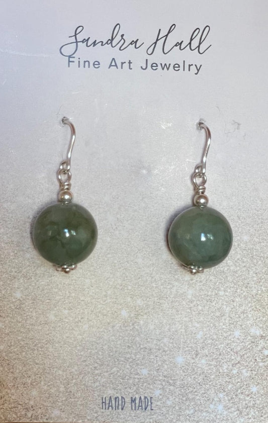 Jade and Sterling Silver 925.