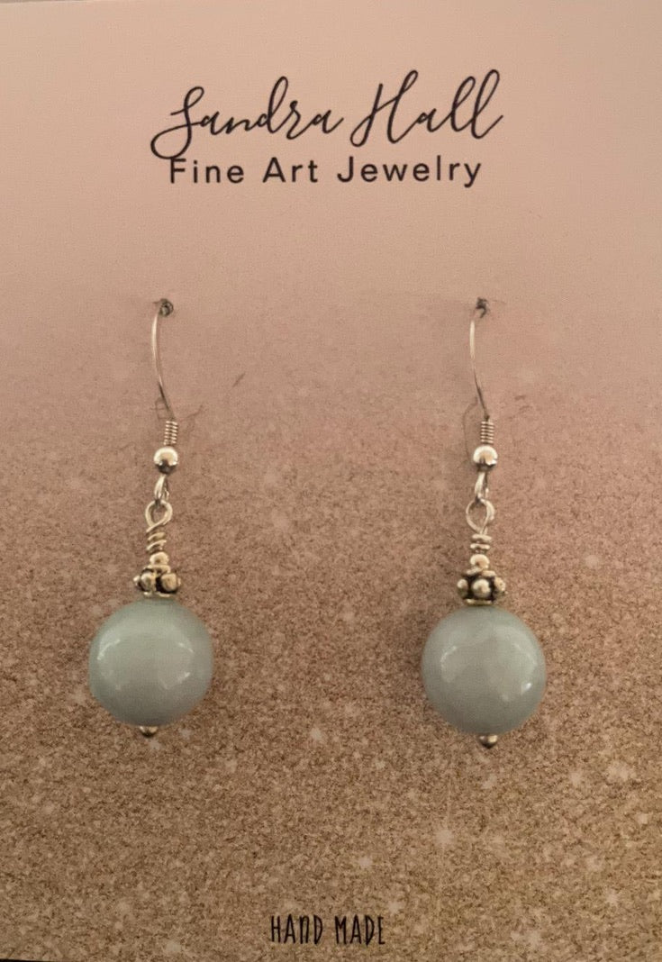 Moon Jade and Sterling Silver 925.