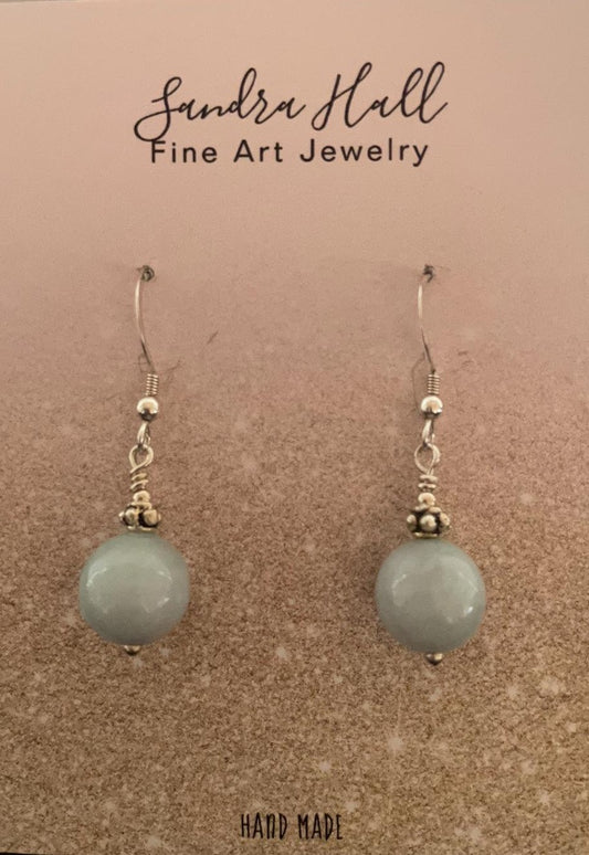 Moon Jade and Sterling Silver 925.