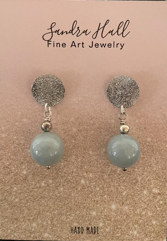 Aquamarine and Sterling Silver 925.