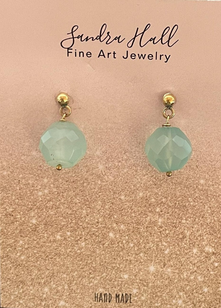 Chalcedony and 14k Gold.