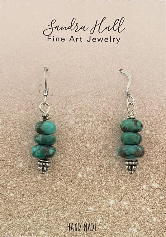 Turquoise and Sterling Silver 925.